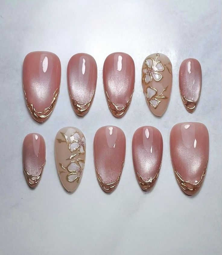 Rose Gold Blossom Cat-Eye